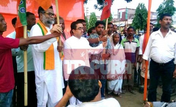 Kamalpur: 100 Congress supporters joined BJP at North Kachuchara Kamalpur: 100 Congress supporters joined BJP at North Kachuchara